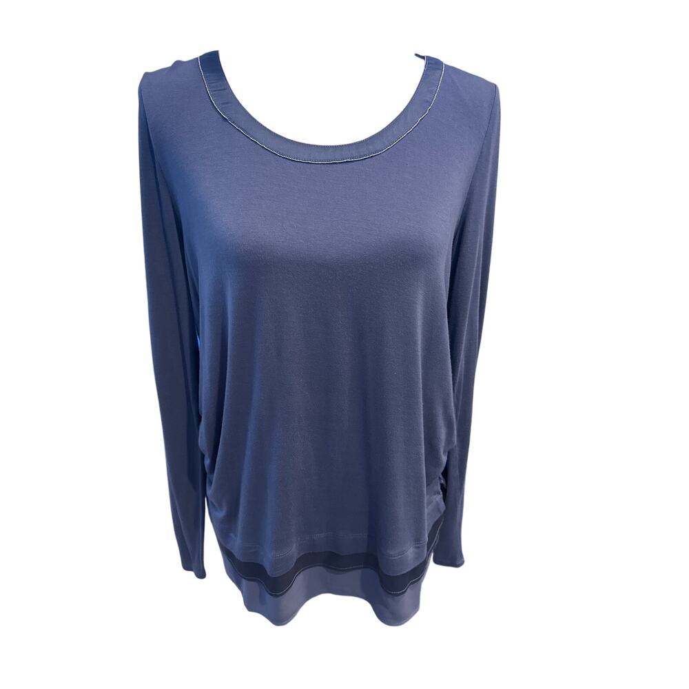 ⭐️ Women’s White House Black Market Blue Dressy Top Size Medium Officewear